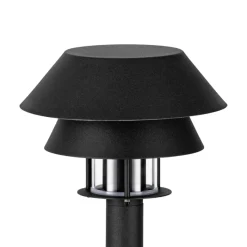 Eglo CHIAPPERA Sokkelarmaturen staal zwart, wit / Glas helder H: 330 mm | Ø 220 mm Online