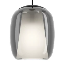 Eglo CIAMPINO hanglamp staal zwart / glas gestoomd grijs H: 1500 mm | Ø 540 mm Discount