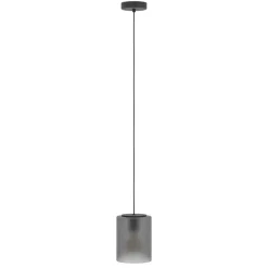 Eglo COLOMERA hanglamp staal zwart / Glas mat grijs H: 1100 mm | Ø 150 mm Best