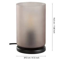 Eglo COLOMERA Tafellampen staal zwart / Glas mat grijs H: 195 mm | Ø 120 mm Outlet