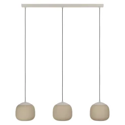 Eglo COMINIO hanglamp staal taupe / glas geëtst zand H: 1100 mm Sale