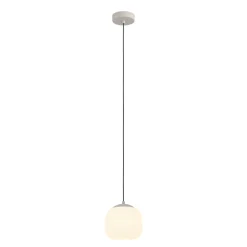 Eglo COMINIO hanglamp staal taupe / glas geëtst zand H: 1100 mm | Ø 185 mm Best