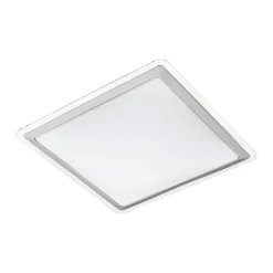 Eglo COMPETA 1 Wand-/plafondlamp staal wit / Kunststof wit, zilver, helder H: 95 mm Discount