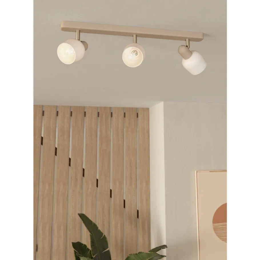 Eglo CORATO spot staal zand, mat nikkel / Glas wit H: 125 mm Online