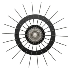 Eglo COSSANO 3 Plafondarmaturen staal zwart / Hout zwart H: 215 mm | Ø 380 mm Discount