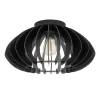 Eglo COSSANO 3 Plafondarmaturen staal zwart / Hout zwart H: 235 mm | Ø 450 mm Online