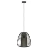 Eglo CURASAO hanglamp staal zwart / staal, textiel zwart, goud H: 1100 mm | Ø 335 mm New