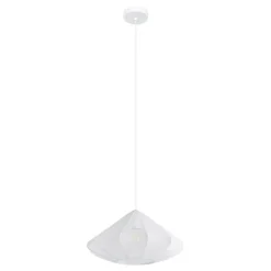 Eglo DOLWEN hanglamp staal wit / textiel wit H: 1100 mm | Ø 425 mm Hot