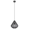 Eglo DOLWEN hanglamp staal zwart / textiel zwart H: 1100 mm | Ø 335 mm Sale