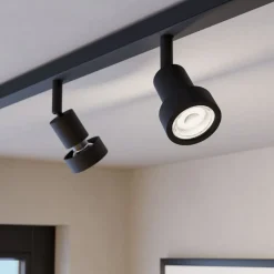 Eglo EASYT SPOT RING spot Kunststof zwart H: 140 mm | Ø 55 mm