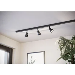 Eglo EASYT SPOT RING spot Kunststof zwart H: 140 mm | Ø 55 mm