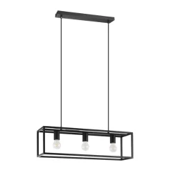 Eglo ELDRICK hanglamp staal zwart H: 1000 mm Best