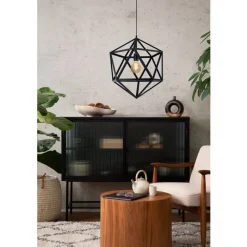 Eglo EMBLETON hanglamp staal zwart H: 1500 mm | Ø 460 mm Hot