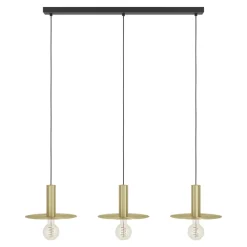 Eglo ESCANDELL hanglamp staal zwart, geborsteld messing H: 1100 mm Best