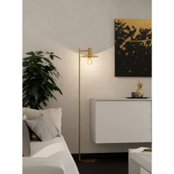Eglo ESCANDELL Staande lampen staal geelkoper-geborsteld H: 1560 mm Online
