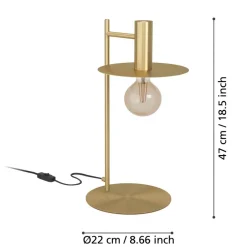 Eglo ESCANDELL Tafellampen staal geelkoper-geborsteld H: 470 mm Hot