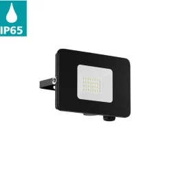 Eglo FAEDO 3 Wandlamp aluminium zwart / Glas helder H: 95 mm Outlet