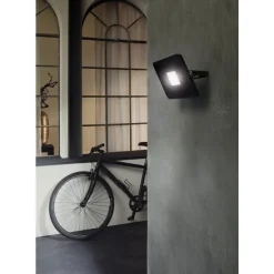 Eglo FAEDO 3 Wandlamp aluminium zwart / Glas helder H: 145 mm Clearance