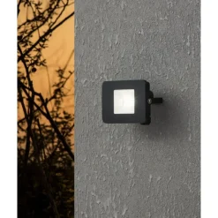 Eglo FAEDO 3 Wandlamp aluminium zwart / Glas helder H: 80 mm Best