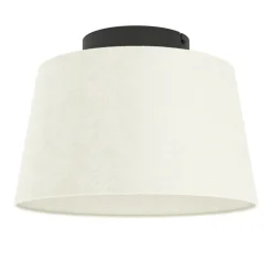 Eglo FEBRES Plafondarmaturen staal zwart / textiel wit H: 250 mm | Ø 350 mm New