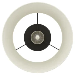 Eglo FEBRES Plafondarmaturen staal zwart / textiel wit H: 250 mm | Ø 350 mm New