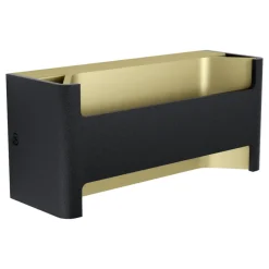 Eglo FELONICHE Wandlamp aluminium zwart, goud / Kunststof transparant H: 100 mm Outlet