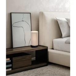 Eglo FENIGLIA Tafellampen staal zwart / textiel, linnen natuur H: 255 mm | Ø 120 mm Hot