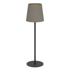 Eglo FIORANA Tafellampen staal zwart / textiel cappucino, goud H: 530 mm | Ø 150 mm Discount