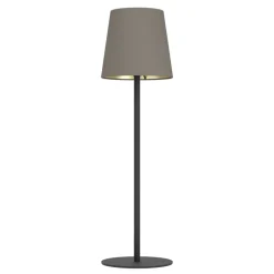 Eglo FIORANA Tafellampen staal zwart / textiel cappucino, goud H: 530 mm | Ø 150 mm Discount
