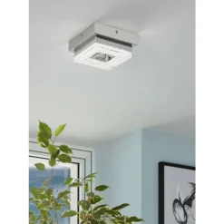 Eglo FRADELO Wand-/plafondlamp staal chroom / kunststof, kristal chroom, helder H: 60 mm Discount