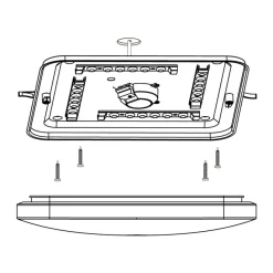 Eglo FRANIA Wand-/plafondlamp staal wit / Kunststof wit H: 70 mm Clearance