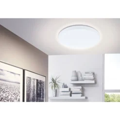 Eglo FRANIA Wand-/plafondlamp staal wit / Kunststof wit H: 70 mm | Ø 330 mm Hot