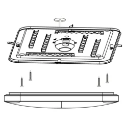 Eglo FRANIA Wand-/plafondlamp staal wit / Kunststof wit H: 70 mm Online