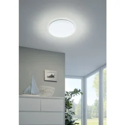 Eglo FRANIA Wand-/plafondlamp staal wit / Kunststof wit H: 70 mm | Ø 280 mm Best