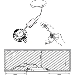 Eglo FUEVA 5 inbouwarmatuur staal wit / Kunststof wit Ø 86 mm Best