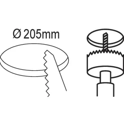 Eglo FUEVA 5 inbouwarmatuur staal wit / Kunststof wit Ø 216 mm Hot