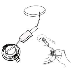 Eglo FUEVA 5 inbouwarmatuur staal nikkel-mat / Kunststof wit Ø 86 mm Best