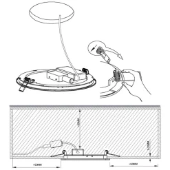 Eglo FUEVA 5 inbouwarmatuur staal wit / Kunststof wit Ø 166 mm Outlet