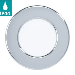 Eglo FUEVA 5 inbouwarmatuur staal chroom / Kunststof wit Ø 86 mm