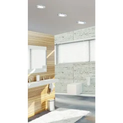 Eglo FUEVA 5 inbouwarmatuur staal chroom / Kunststof wit Ø 86 mm