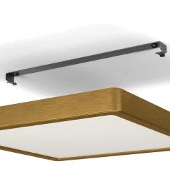 Eglo FUEVA 5 opbouwarmatuur staal geelkoper-geborsteld / Kunststof wit H: 28 mm