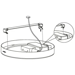 Eglo FUEVA 5 opbouwarmatuur staal nikkel-mat / Kunststof wit H: 28 mm | Ø 160 mm Outlet