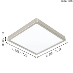 Eglo FUEVA 5 opbouwarmatuur staal nikkel-mat / Kunststof wit H: 28 mm New
