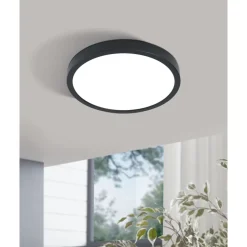 Eglo FUEVA 5 opbouwarmatuur staal zwart / Kunststof wit H: 28 mm | Ø 285 mm Discount