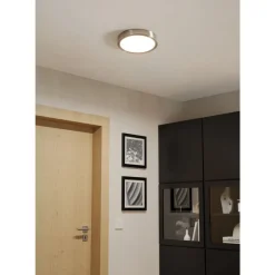 Eglo FUEVA 5 opbouwarmatuur staal nikkel-mat / Kunststof wit H: 28 mm | Ø 210 mm New