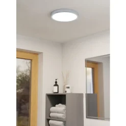 Eglo FUEVA 5 opbouwarmatuur staal chroom / Kunststof wit H: 28 mm | Ø 285 mm Online