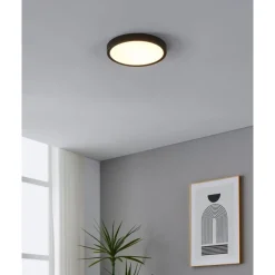 Eglo FUEVA 5 opbouwarmatuur staal zwart / Kunststof wit H: 28 mm | Ø 285 mm Online