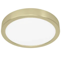 Eglo FUEVA 5 opbouwarmatuur staal geelkoper-geborsteld / Kunststof wit H: 28 mm | Ø 210 mm New