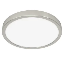 Eglo FUEVA 6 Plafondarmaturen staal nikkel-mat / Kunststof wit H: 25 mm | Ø 278 mm Outlet