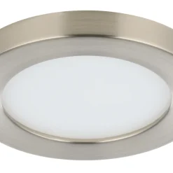 Eglo FUEVA FLEX inbouwarmatuur aluminium nikkel-mat / Kunststof wit H: 2 mm | Ø 117 mm